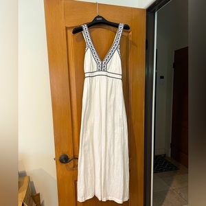 Jcrew white maxi dress size small